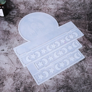 DIY dream castle storage box resin silicone mold with moon and star festival elements