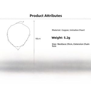 Détails du collier pendentif perle avec spécifications de taille et de matériaux