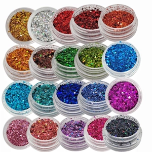 Holographic Nail Glitter Powder Hexagonal Laser Sequins For DIY Nail Art And Craft Decoration Sparkly Shining Mixed Size