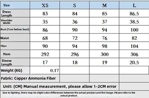 Size guide chart for fashion layered plaid mini dress showing XS to L measurements