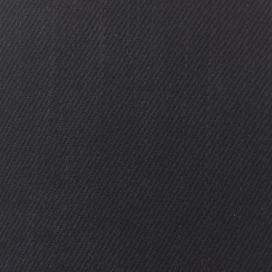 Macro shot of black twill fabric texture showing high-quality durable weaving detail