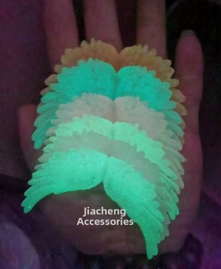 Luminous glow-in-the-dark plastic angel wings for Christmas DIY crafts and cake toppers