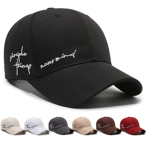 Unisex Baseball Cap Cotton Twill Embroidered Letters Simple Things Outdoor Sunshade Casual Adjustable Dad Hat