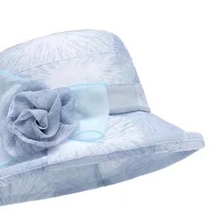 Foldable sun hat for women with mesh flower and breathable floral pattern texture
