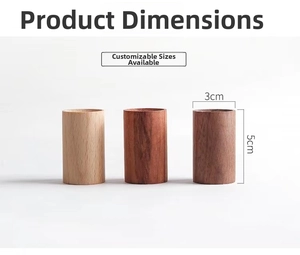 Détail de diffuseurs d'huiles essentielles en bois de 3x5cm en trois teintes