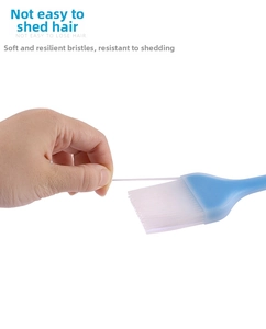 Close-up of translucent silicone oil brush bristles showing durability and no-shedding