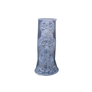 3-tier skull silicone mold for Halloween candle making showing see-hear-speak no evil