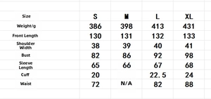 Detailed size chart for the V-neck knit maxi dress including length and bust measurements