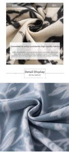 Detail shot of soft brushed imitation cashmere scarf with floral and gradient patterns