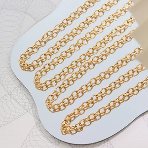 Chunky Chain Necklace And Bracelet 18K Gold Plated Titanium Steel Textured O-Chain Ins Style For Women Elegant