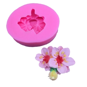 3D cherry blossom silicone mold for DIY candles and aromatherapy with 5cm flower output