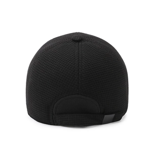 Winter plaid baseball cap for men with honeycomb texture and adjustable back strap