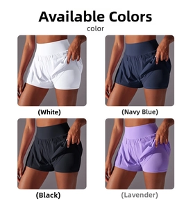 Couleurs disponibles du short de yoga en maille double couche pour femmes