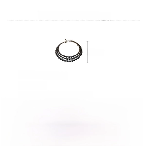 Detailed size specifications for multi-layer rhinestone choker with brass material info