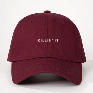 Classic burgundy baseball cap featuring white Killin' It embroidery on the front