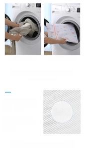Detailed macro view of high-density fine mesh laundry bag with floral print patterns