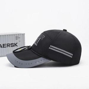 Men's wide brim fishing sun hat with reflective strips and adjustable windproof rope