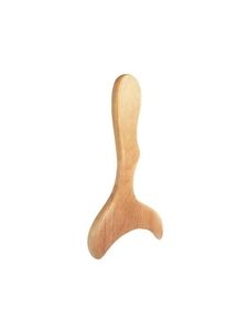Ergonomic natural wooden gua sha board tool for full body muscle massage and scraping