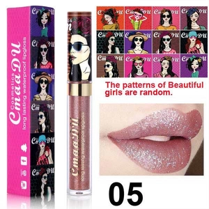 Detail van CmaaDU glitter lipgloss kleur 05 met waterbestendige duurzame formule
