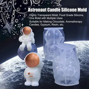Astronaut Silicone Mold Spaceman Shape For DIY Aromatherapy Candle Plaster Ornament Resin Craft Making Heat Resistant