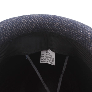 Classic wool blend jazz fedora hat with size 58 label and breathable cotton lining