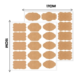 Irregular kraft paper labels with vintage borders for writing and DIY labeling projects