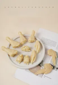 Realistic PVC fake food model set featuring chicken feet and wings for display props