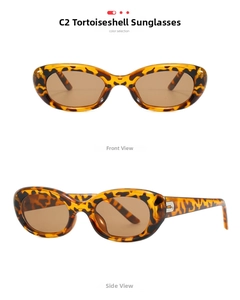 Detailed views of vintage tortoiseshell sunglasses with brown lenses and wide temples
