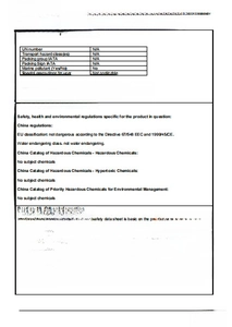 Official MSDS safety certification document for mushroom head CC cream foundation