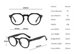 Tabella taglie dettagliata con dimensioni e specifiche della montatura per occhiali Z3395