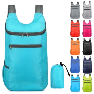 Foldable Backpack With Storage Pouch Oxford Cloth Water Resistant Lightweight Large Capacity Outdoor Travel Fitness Hiking