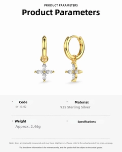 Detail view of S925 sterling silver flower earrings with marquise cubic zirconia accents