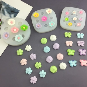 Moule en silicone DIY pour camélia, étoiles et nœuds pour décoration de gâteaux