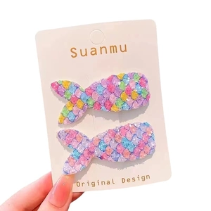 Barrettes à cheveux sirène à paillettes pour filles aux couleurs pastel douces