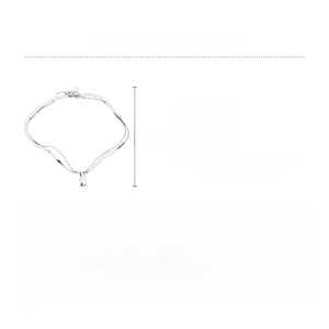 Detailed size specifications for double-layered blade chain necklace in polished alloy