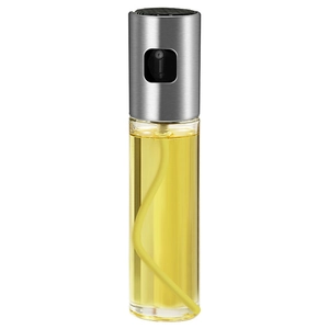 Kitchen glass oil sprayer with stainless steel pump for healthy cooking and BBQ oil control
