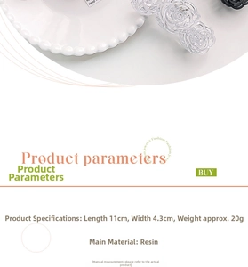 Detailed size specifications for the 11cm matte resin flower hair claw clip