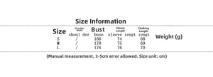 Size chart for women casual faux fur jacket showing bust, sleeve, and length in cm