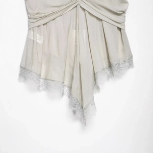 Elegant casual Georgette lace top for women featuring delicate pleated fabric detail