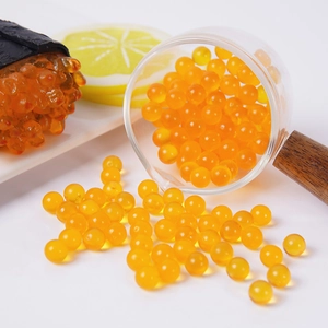 Realistic orange miniature fish roe for dollhouse DIY food crafts and accessories