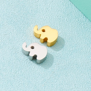 Pendentifs éléphants en acier inoxydable doré et argenté pour bijoux artisanaux