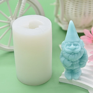 DIY silicone gnome mold for making detailed Santa Claus and bear aromatherapy candles