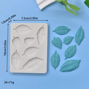 Moule silicone en forme de feuilles pour décoration de gâteaux avec textures détaillées
