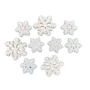 Creative white 3D resin snowflakes for DIY crafts and handmade accessories decoration