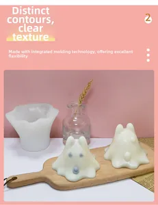Detail of ghost silicone mold featuring easy demolding and high elasticity for DIY crafts