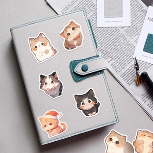 50 cute cat stickers for laptops and journals featuring diverse kitten illustrations