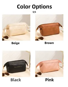 Borse da trucco in pelle PU a nuvola in beige, marrone, nero e rosa alla moda