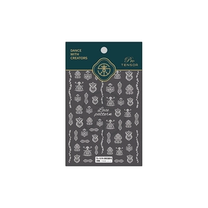 3D white lace flower nail art stickers TS-1578 with embossed relief texture on dark backing
