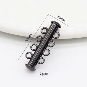 Dettaglio di una chiusura multi-filo gunmetal di 27mm per 10mm per creazione gioielli
