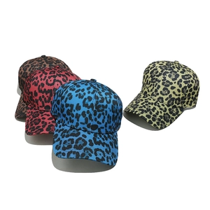 Fashionable leopard print baseball caps for women in multiple colors with sun protection